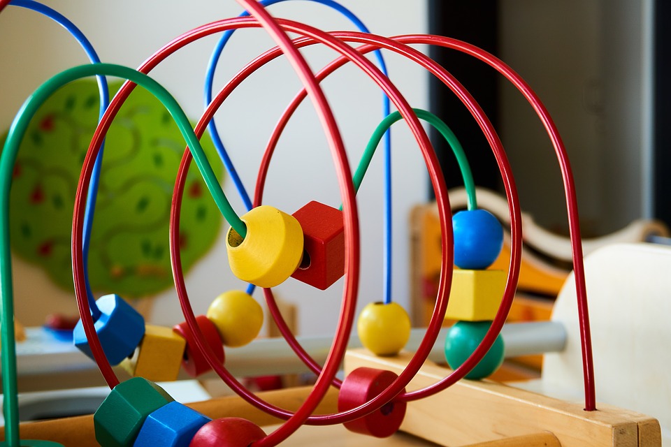 blocks and wires toy for children